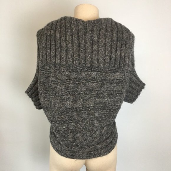 Rudsak Charcoal Knit Vest/Cardigan Short Sleeve S - Picture 4 of 10
